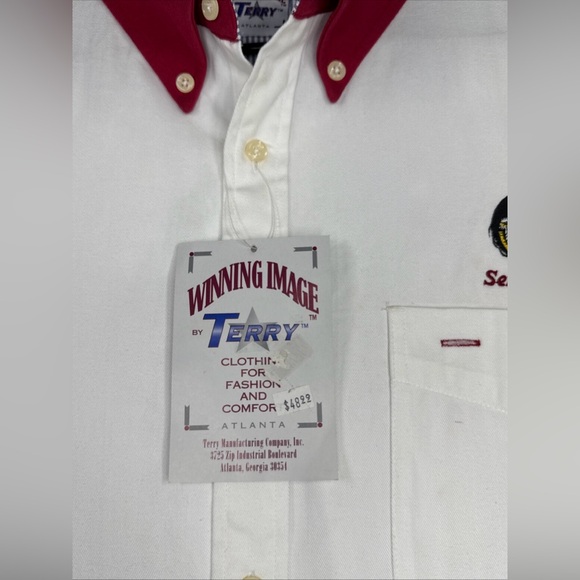 Florida State Seminole Shirt Men's XL White Button-Down Long Sleeve NWT  #0298 - Picture 9 of 16